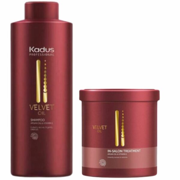 Kadus Kit Velvet Oil XL- Shampoo Velvet Oil 1000 ml + Treatment Velvet Oil 750 ml